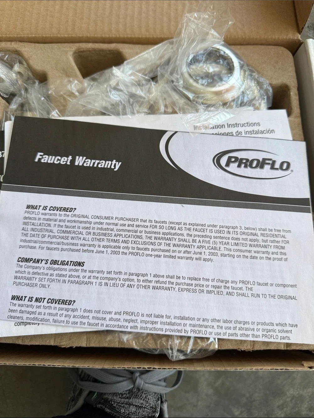 ProFlo 2 Handle Roman Tub Filler. Brushed Nickel Bath Faucet with Lever Handles